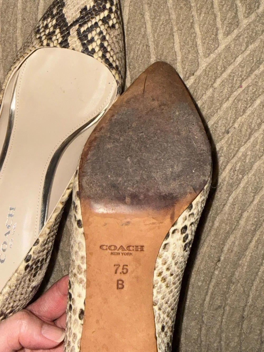 VTG COACH Snakeskin kitten heel pumps.  7.5. GREAT CONDITION
